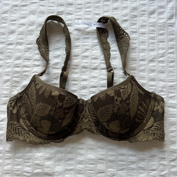 NWOT Aerie Real Power Balconette Lightly Lined Bra in Olive, 34B - Picture 9 of 15